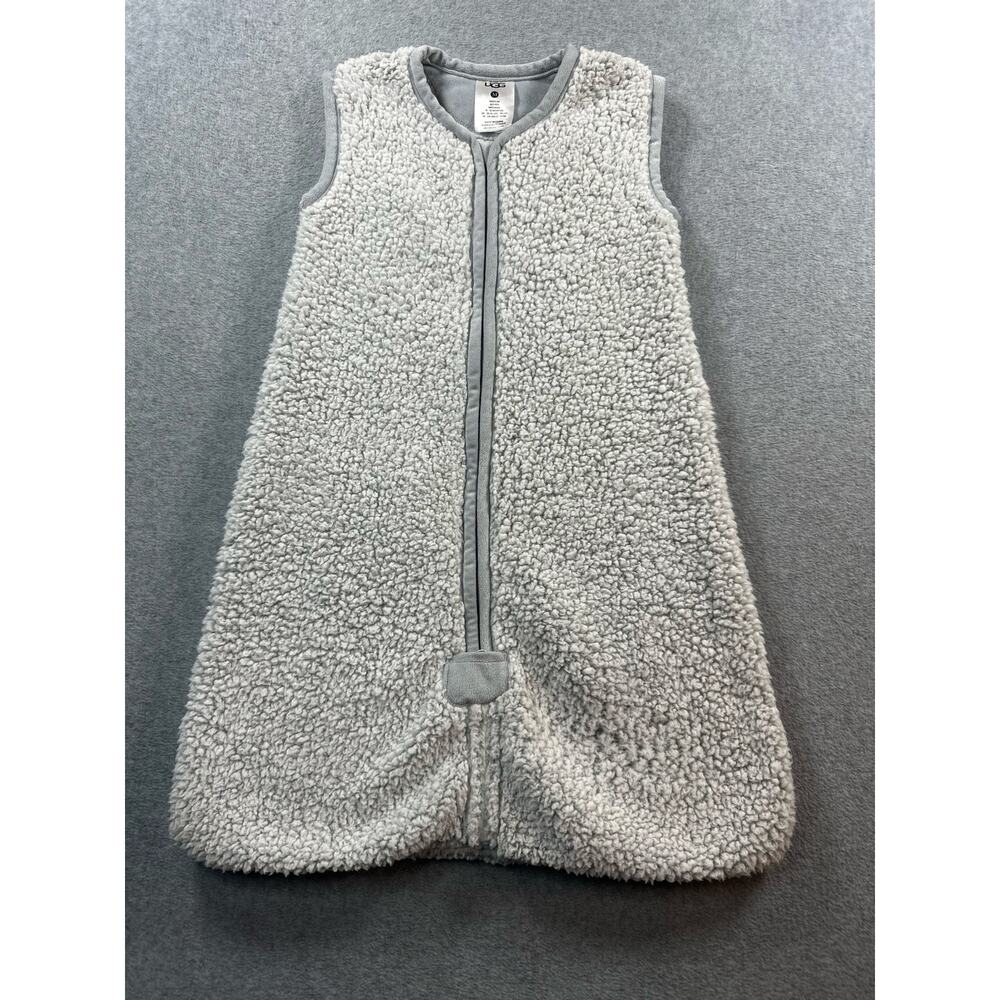 UGG Baby Sleeveless Sherpa Wearable Blanket Gray Cozy Sleep Sack EUC